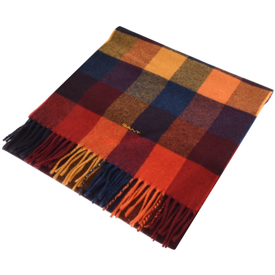 Alternative Image for ProductGant Twill Checked Wool Scarf Red1